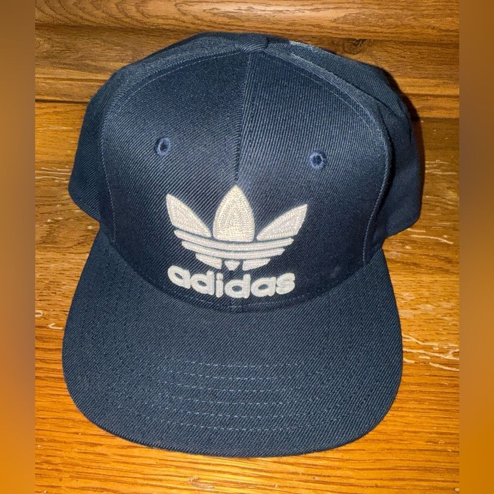 Adidas Dark Blue Snapback Hat old school logo